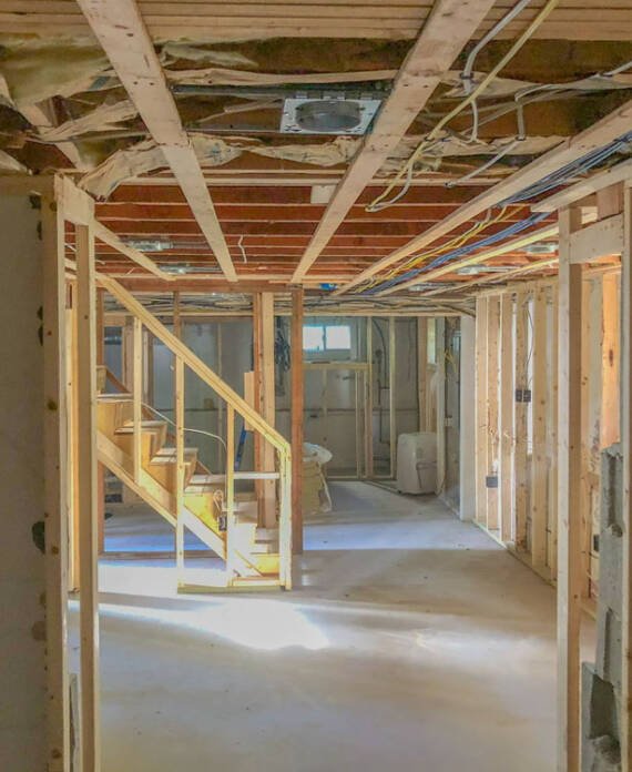 Belmont basement remodel